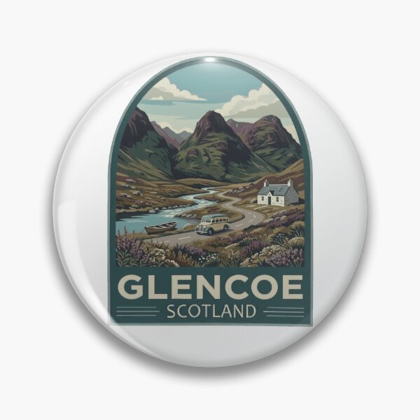 Item preview, Glencoe Scotland Vintage Travel Poster Highland Art designed and sold by Loom on the Loch.