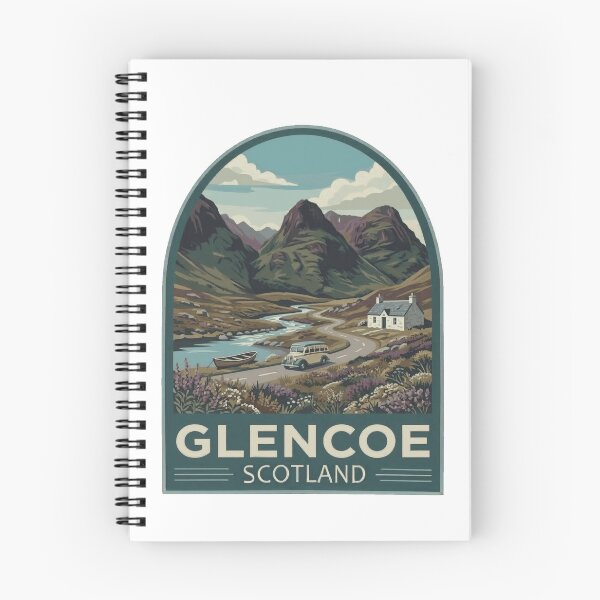 Item preview, Glencoe Scotland Vintage Travel Poster Highland Art designed and sold by Loom on the Loch.