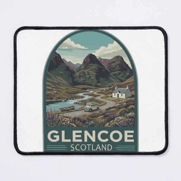 Item preview, Glencoe Scotland Vintage Travel Poster Highland Art designed and sold by Loom on the Loch.