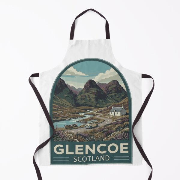 Item preview, Glencoe Scotland Vintage Travel Poster Highland Art designed and sold by Loom on the Loch.