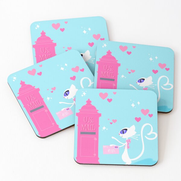 Item preview, Love Letter Valentine Cat Art Print designed and sold by What a Great Shop!.