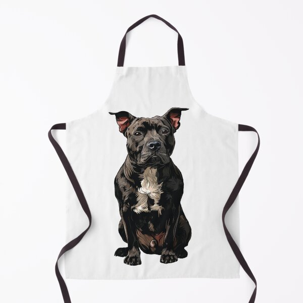Item preview, Black American Pit Bull Terrier Dog Illustration  designed and sold by whyitsme.