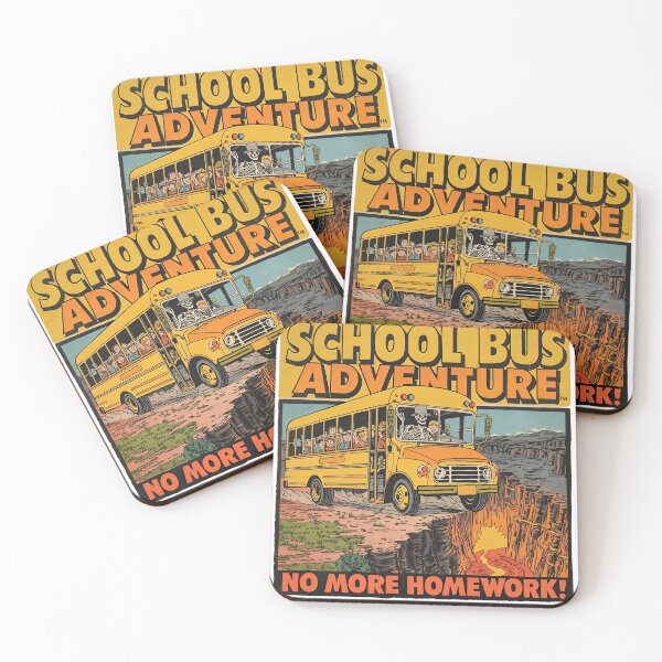 Item preview, School Bus Adventure Skeleton Driver Poster designed and sold by VantagePrints.