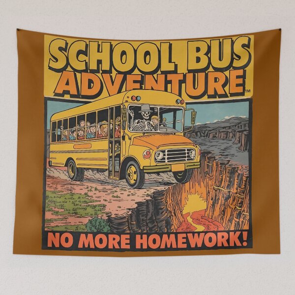 Item preview, School Bus Adventure Skeleton Driver Poster designed and sold by VantagePrints.