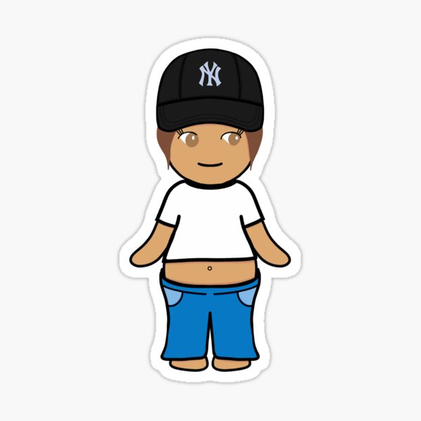 Chibi Baseball Cutie NY Yankees Fan Sticker