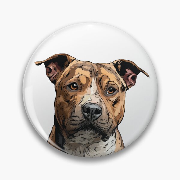 Item preview, Brindle American Pit Bull Terrier Dog Illustration designed and sold by whyitsme.
