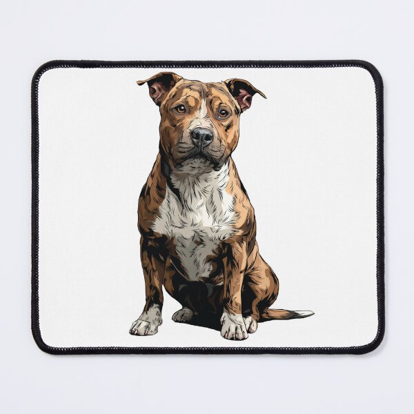 Item preview, Brindle American Pit Bull Terrier Dog Illustration designed and sold by whyitsme.