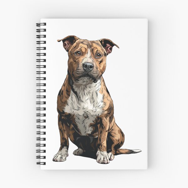 Item preview, Brindle American Pit Bull Terrier Dog Illustration designed and sold by whyitsme.