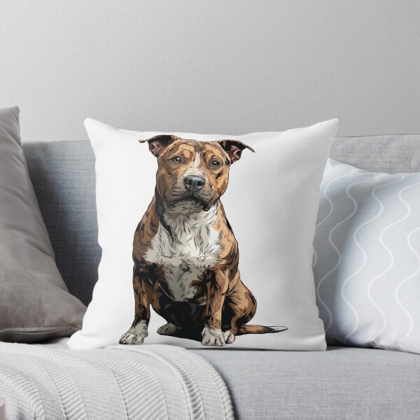 Item preview, Brindle American Pit Bull Terrier Dog Illustration designed and sold by whyitsme.