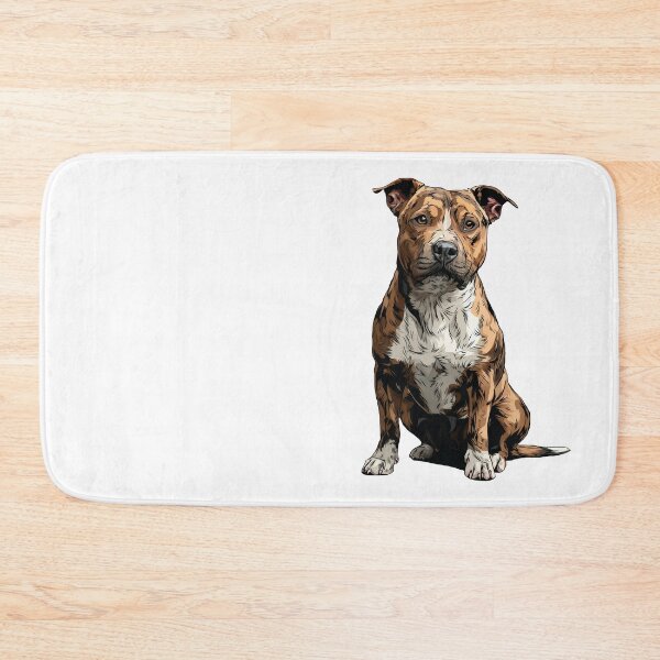 Item preview, Brindle American Pit Bull Terrier Dog Illustration designed and sold by whyitsme.