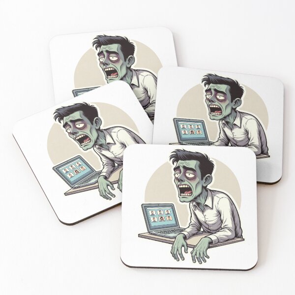 Item preview, Remote Work Zombie Funny Zoom Meeting Burnout Humor designed and sold by ZYNORAworld.