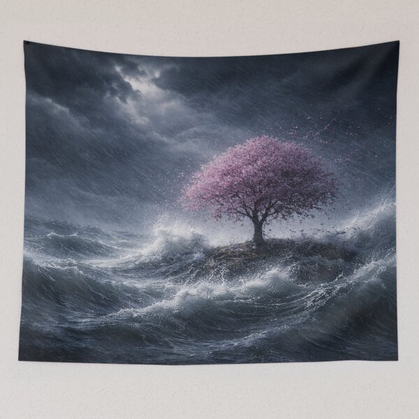 Item preview, Sakura in the Open Sea Storm designed and sold by PurrfectWhisper.