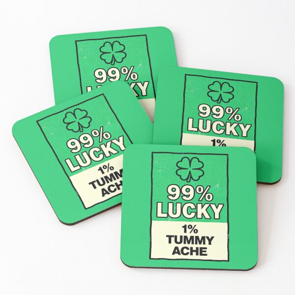 Item preview, 99 Percent Lucky 1 Percent Tummy Ache Saint Patricks Day designed and sold by GrafTeesLab.