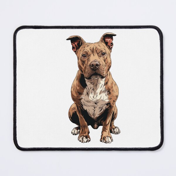 Item preview, Red American Pit Bull Terrier Dog Illustration designed and sold by whyitsme.