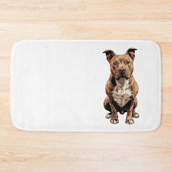 Item preview, Red American Pit Bull Terrier Dog Illustration designed and sold by whyitsme.