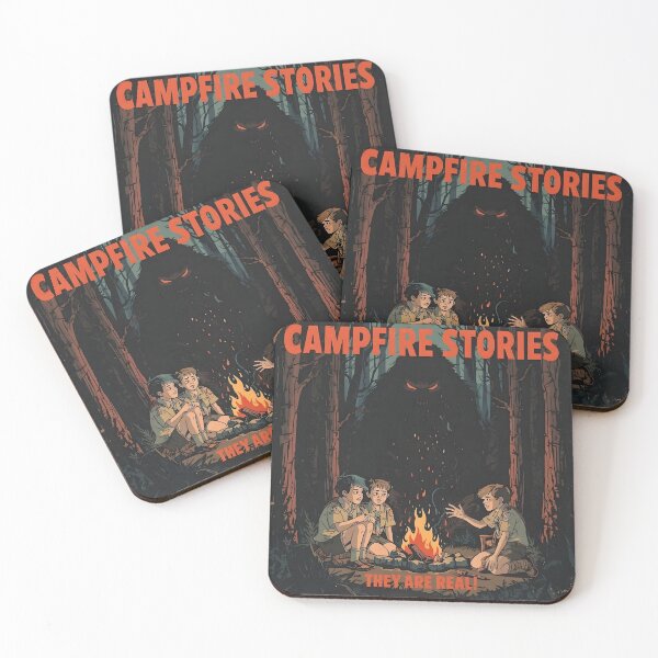Item preview, Campfire Stories and Bigfoot Illustration designed and sold by VantagePrints.