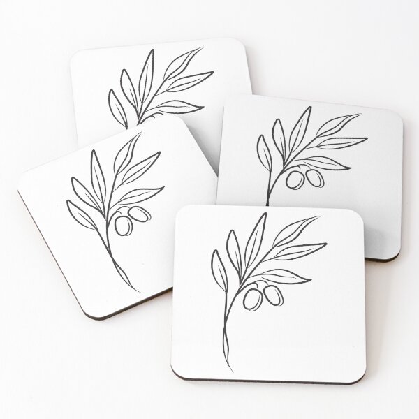 Item preview, Continuous Line Olive Branch – Minimalist Botanical Line Art designed and sold by Noyalita.