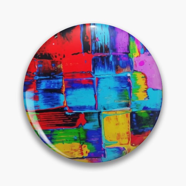Item preview, Neon Color Block Abstract Painting designed and sold by RidaSalArt.