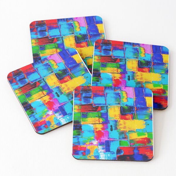 Item preview, Neon Color Block Abstract Painting designed and sold by RidaSalArt.