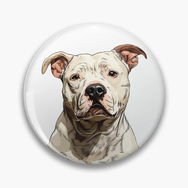 Item preview, White American Pit Bull Terrier Dog Illustration designed and sold by whyitsme.