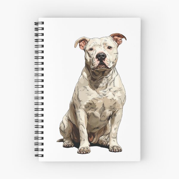 Item preview, White American Pit Bull Terrier Dog Illustration designed and sold by whyitsme.