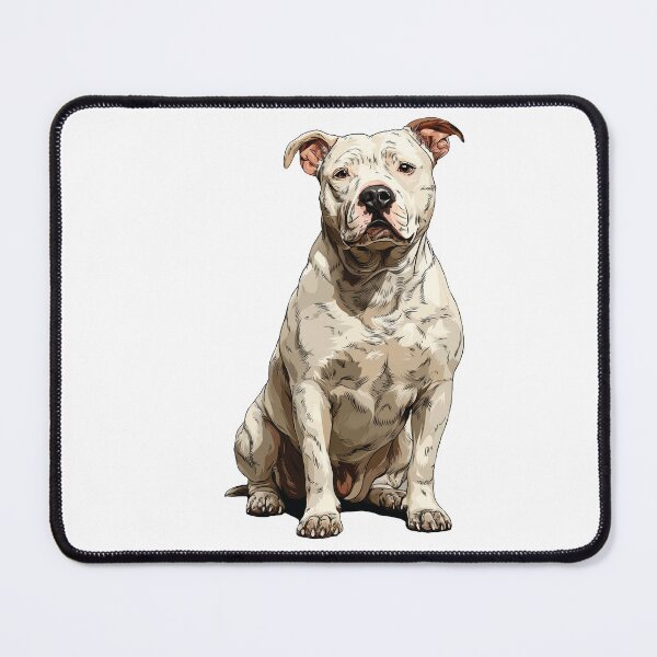 Item preview, White American Pit Bull Terrier Dog Illustration designed and sold by whyitsme.