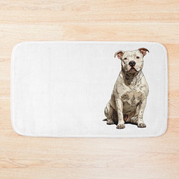 Item preview, White American Pit Bull Terrier Dog Illustration designed and sold by whyitsme.