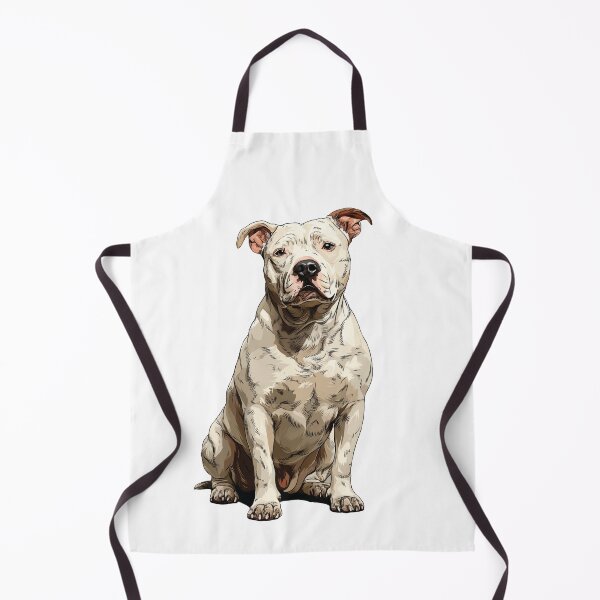 Item preview, White American Pit Bull Terrier Dog Illustration designed and sold by whyitsme.