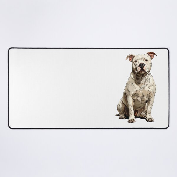 Item preview, White American Pit Bull Terrier Dog Illustration designed and sold by whyitsme.