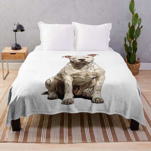 Item preview, White American Pit Bull Terrier Dog Illustration designed and sold by whyitsme.