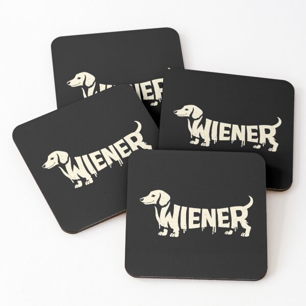 Item preview, Wiener Dog Typography Funny Dachshund Silhouette Design designed and sold by VibeOffline Studio.