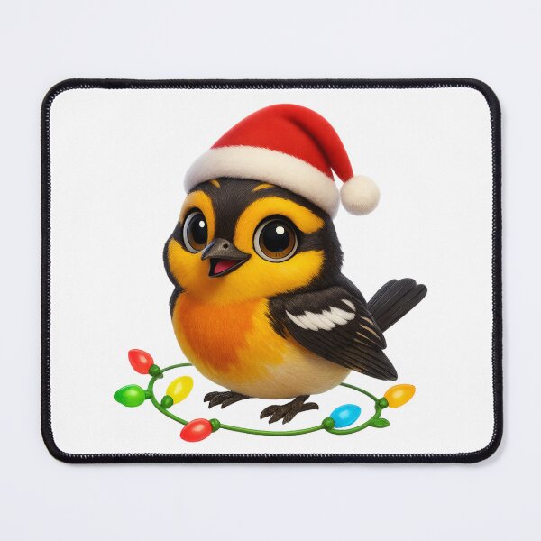Item preview, Christmas Blackburnian Warbler designed and sold by Sillytoe.