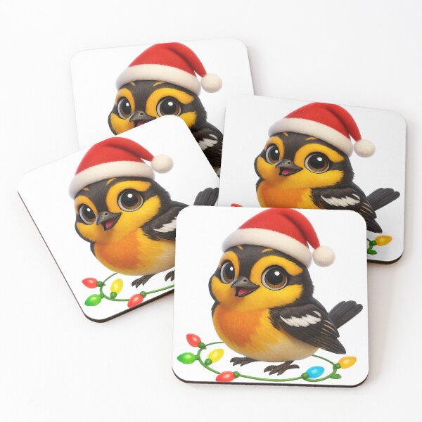 Item preview, Christmas Blackburnian Warbler designed and sold by Sillytoe.