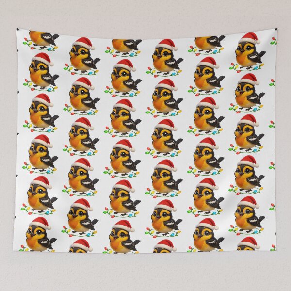 Item preview, Christmas Blackburnian Warbler designed and sold by Sillytoe.