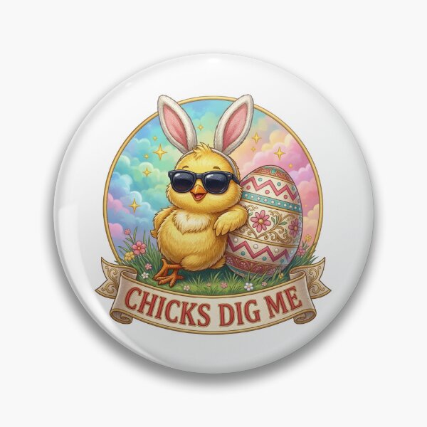 Item preview, Chicks Dig Me – Funny Cool Easter Chick Bunny Ears Design designed and sold by relso.