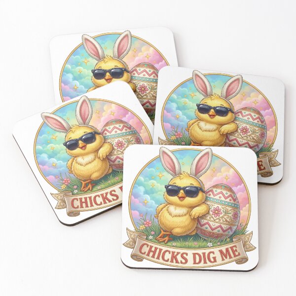 Item preview, Chicks Dig Me – Funny Cool Easter Chick Bunny Ears Design designed and sold by relso.