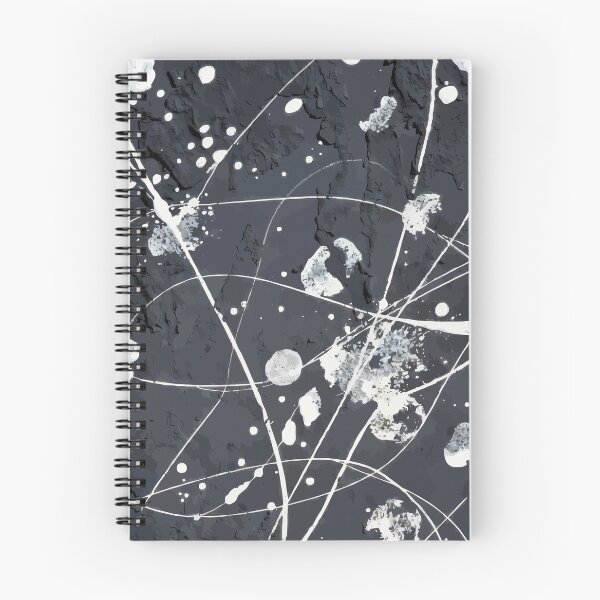 Item preview, Black and White Abstract Splatter Art designed and sold by RidaSalArt.