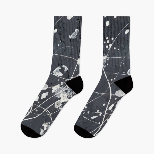 Item preview, Black and White Abstract Splatter Art designed and sold by RidaSalArt.