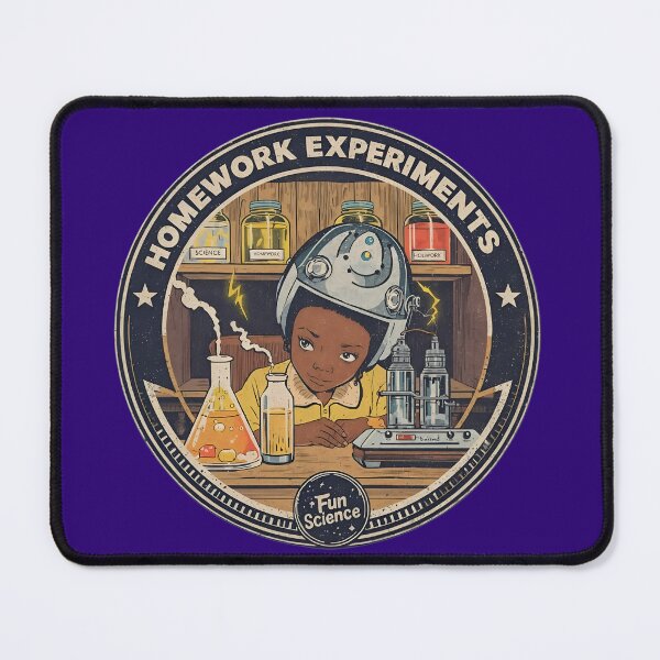 Item preview, Fun Science Homework Experiments Badge Design designed and sold by VantagePrints.