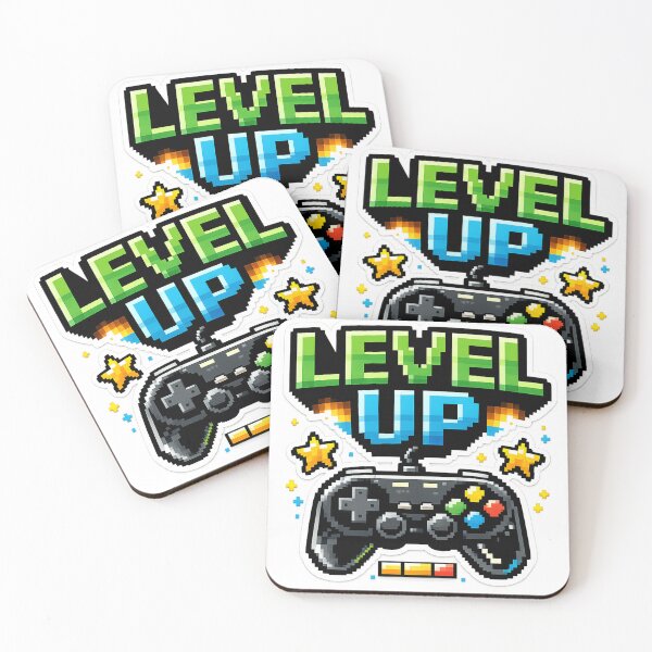 Item preview, Level Up Gaming Progress Pixel Style designed and sold by Wolf Creator.