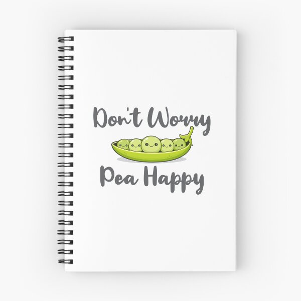Item preview, Don’t Worry. Pea Happy. - Grey designed and sold by VeRedbubble.
