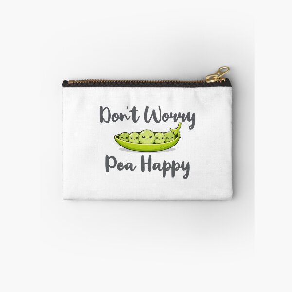 Item preview, Don’t Worry. Pea Happy. - Grey designed and sold by VeRedbubble.