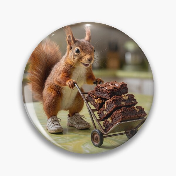 Item preview, Villainous Red Squirrel Makes Off With Brownies designed and sold by Tridentulus.