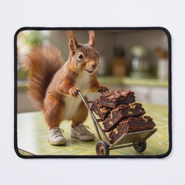 Item preview, Villainous Red Squirrel Makes Off With Brownies designed and sold by Tridentulus.