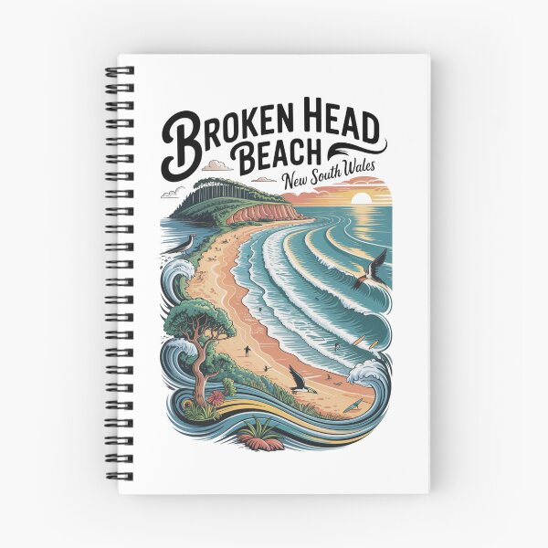 Item preview, Tallow Beach NSW – Vintage Coastal Travel Illustration designed and sold by Random Designs.