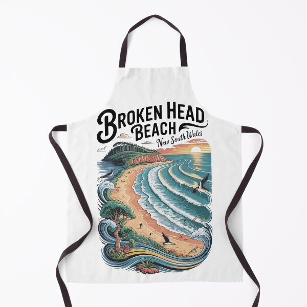 Item preview, Tallow Beach NSW – Vintage Coastal Travel Illustration designed and sold by Random Designs.
