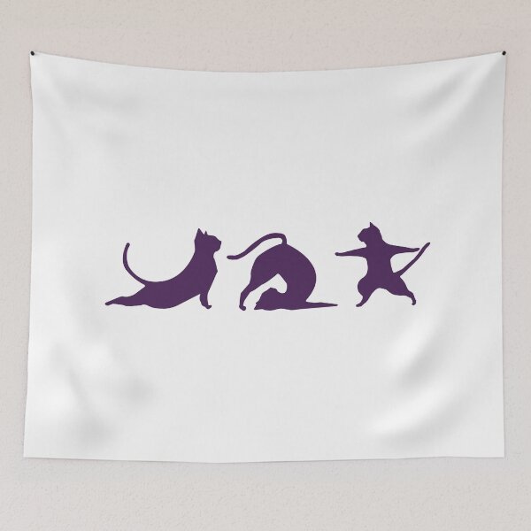 Item preview, "YOGA CATS" minimalistic illustration designed and sold by asssyau.