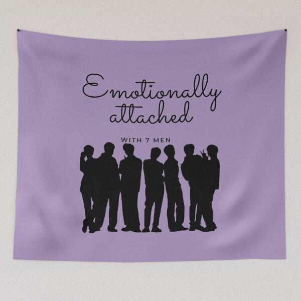 Item preview, Kpop BTS emotionally attached with 7 men | members silhouette funny  designed and sold by M4ch4Moch1Design.