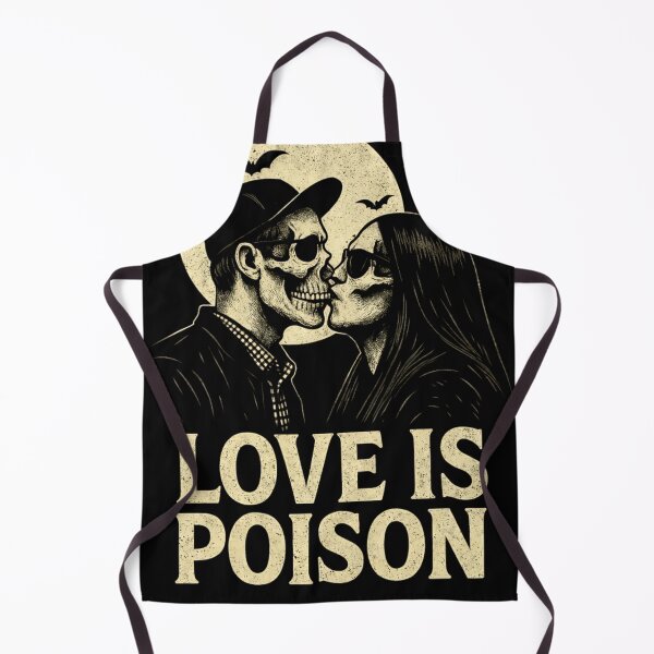 Item preview, Love Is Poison Gothic Skeleton Couple – Dark Romantic Skull Design designed and sold by MariDonna.