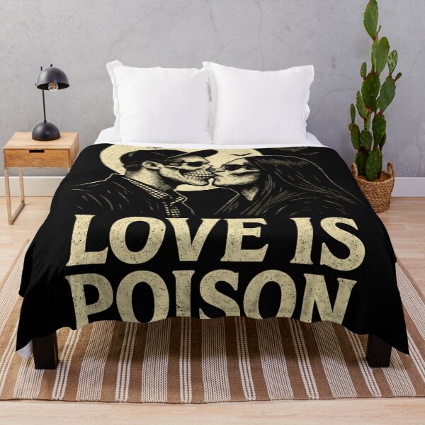 Item preview, Love Is Poison Gothic Skeleton Couple – Dark Romantic Skull Design designed and sold by MariDonna.